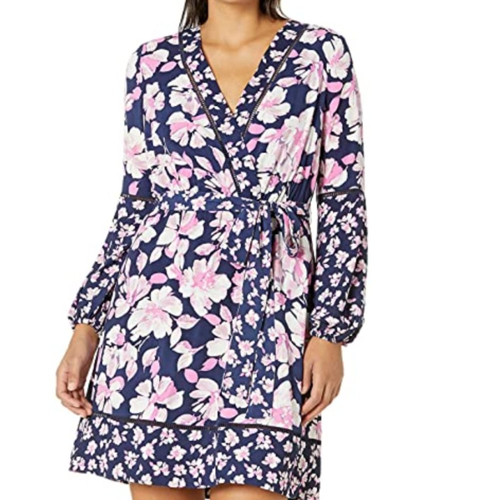 Eliza J Women's Faux Wrap Dress with Self Sash sz 18